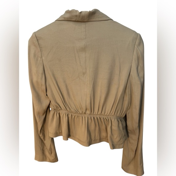 Max Studio Tan Blazer Semi-Structured Suit Jacket - Picture 3 of 8